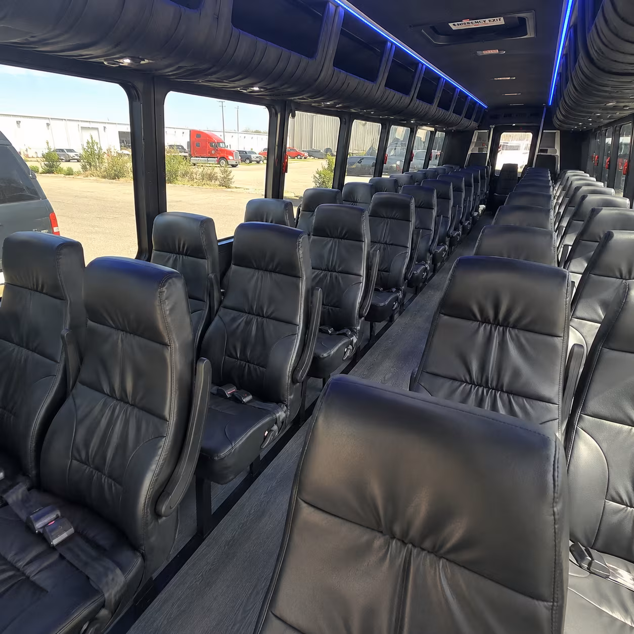 tampa 28 passenger minibus interior