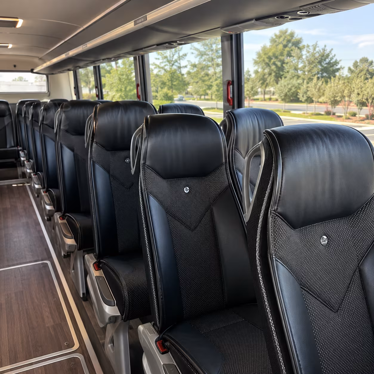 tampa 45 passenger charter bus interior