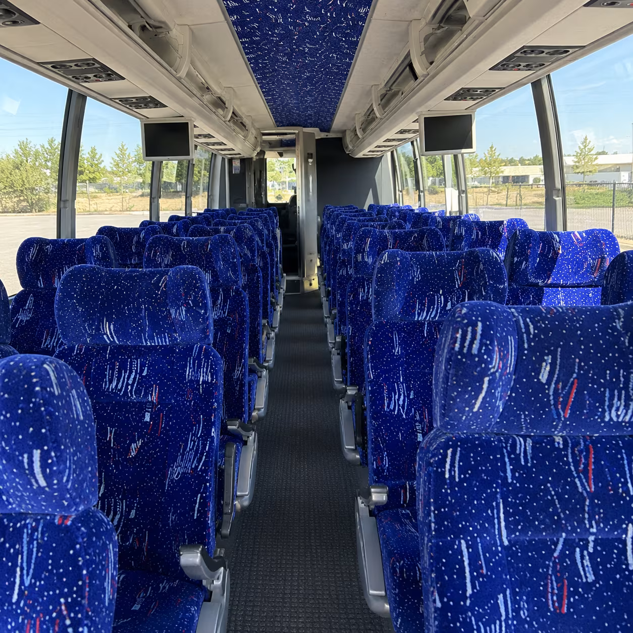 tampa 54 passenger charter bus interior