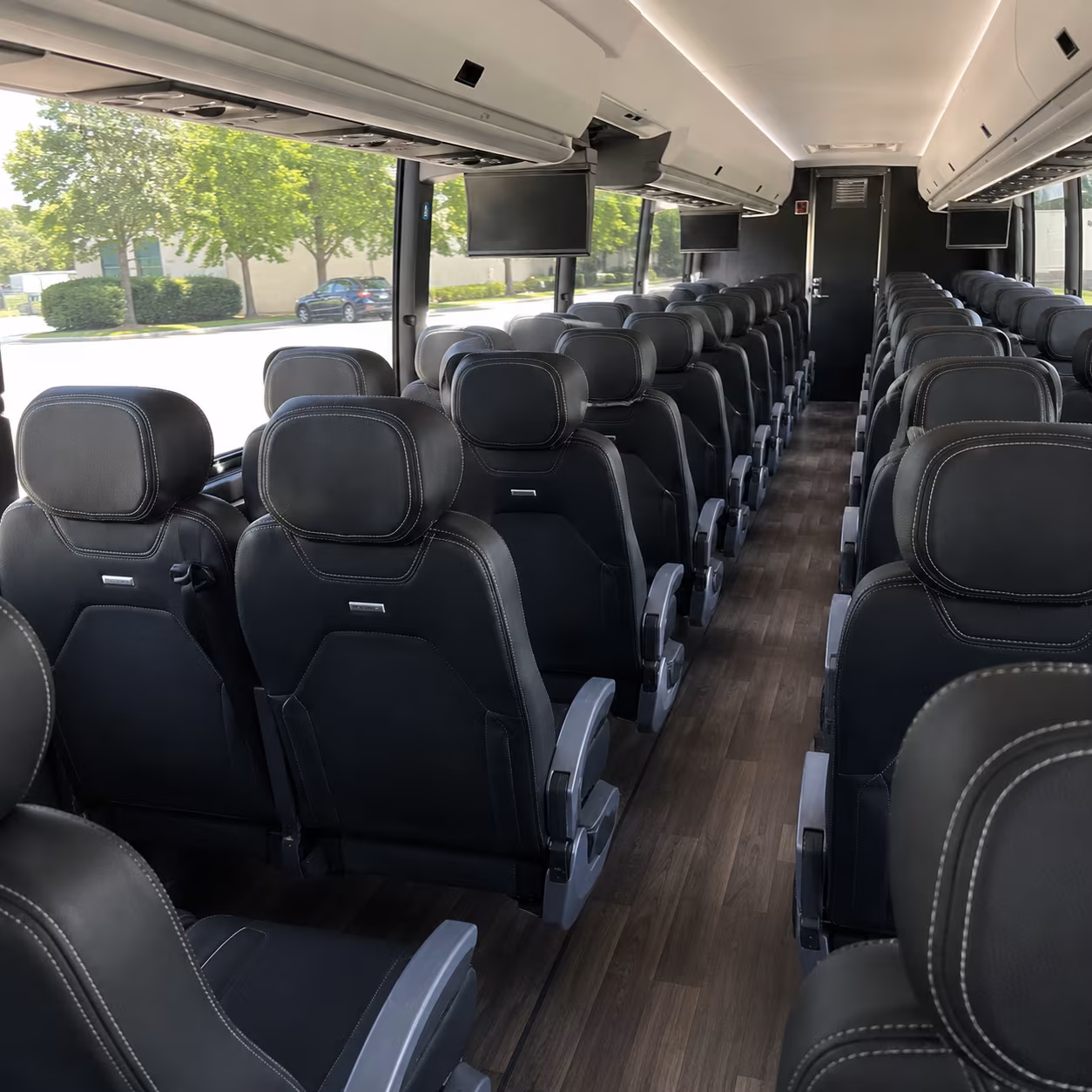 tampa 56 passenger charter bus interior