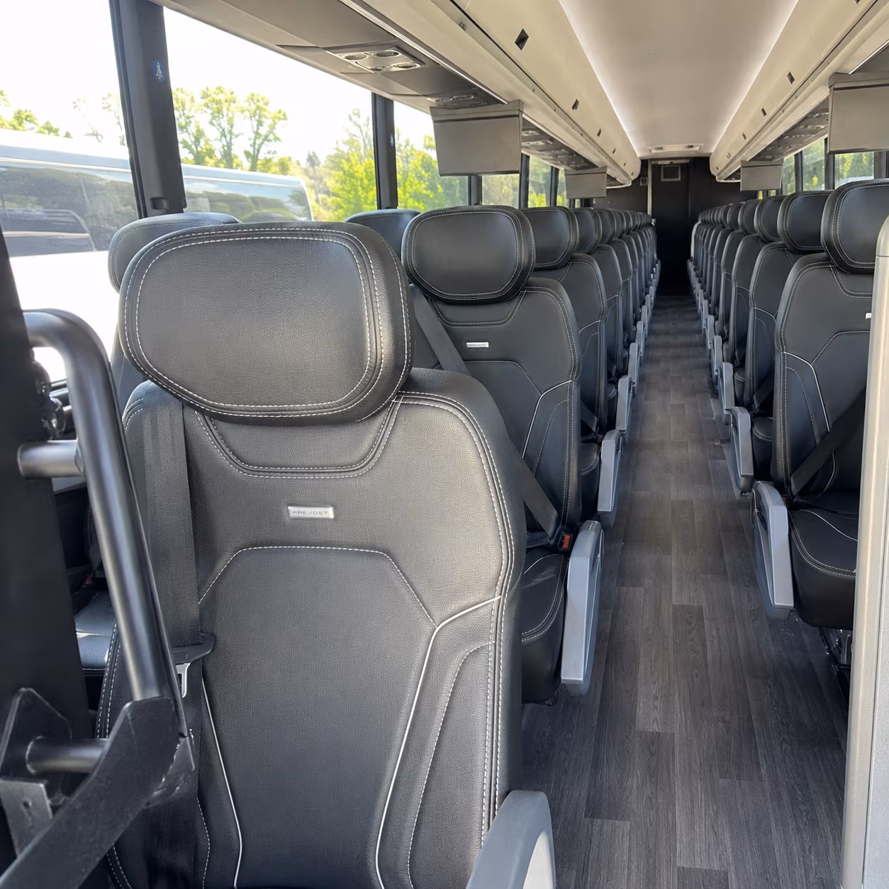 tampa charter bus interior