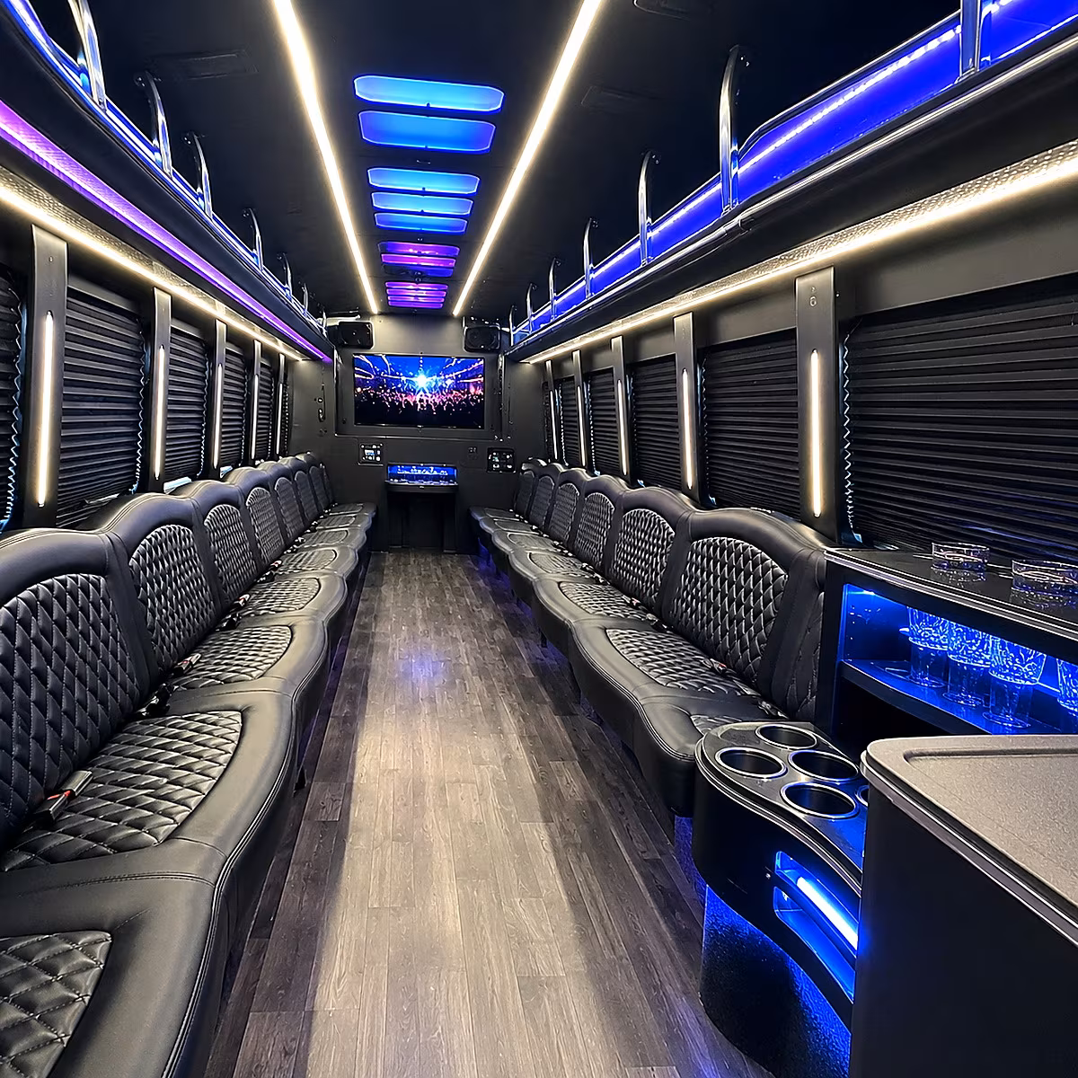 tampa party bus interior